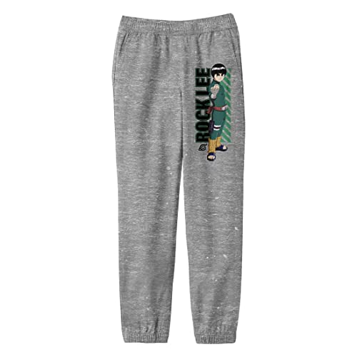 Naruto Classic Rock Lee Stance Mode Youth Athletic Heather Gray Graphic Joggers