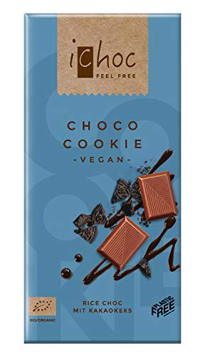 iChoc Vivani Organic Chocolate Choco Cookie 80g | Sin lactosa | vegano (Pack de 10)