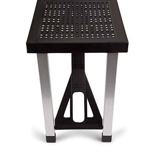 PICNIC TIME Picnic Table Portable Folding Table with Umbrella Hole and Bench Seats for Four for Tailgating, Picnics, and Beach, Collapsible to Suit-Case Style for Easy Transport, Lightweight, (Black) by PICNIC TIME - Image 9