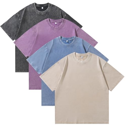 T-shirts d'été surdimensionnés homme en coton pour un look de vacances décontracté