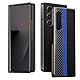 Z Fold 7 Hülle für Samsung Galaxy Z Fold 7 5G HandyHülle Handytasche, Seidige Zurück Cover, Aus Kohlefaser Und Leder, Ultradünne und Kratzfeste Schutzhülle für Samsung Fold7 5G (Blau)