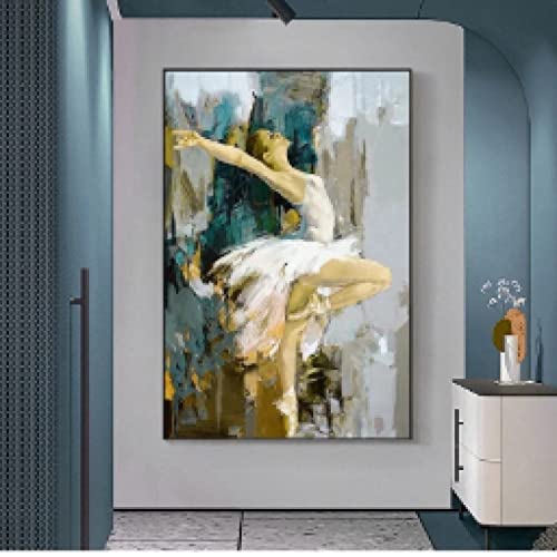 Toile murale ballerine abstraite 35x50 cm sans cadre impression haute definition