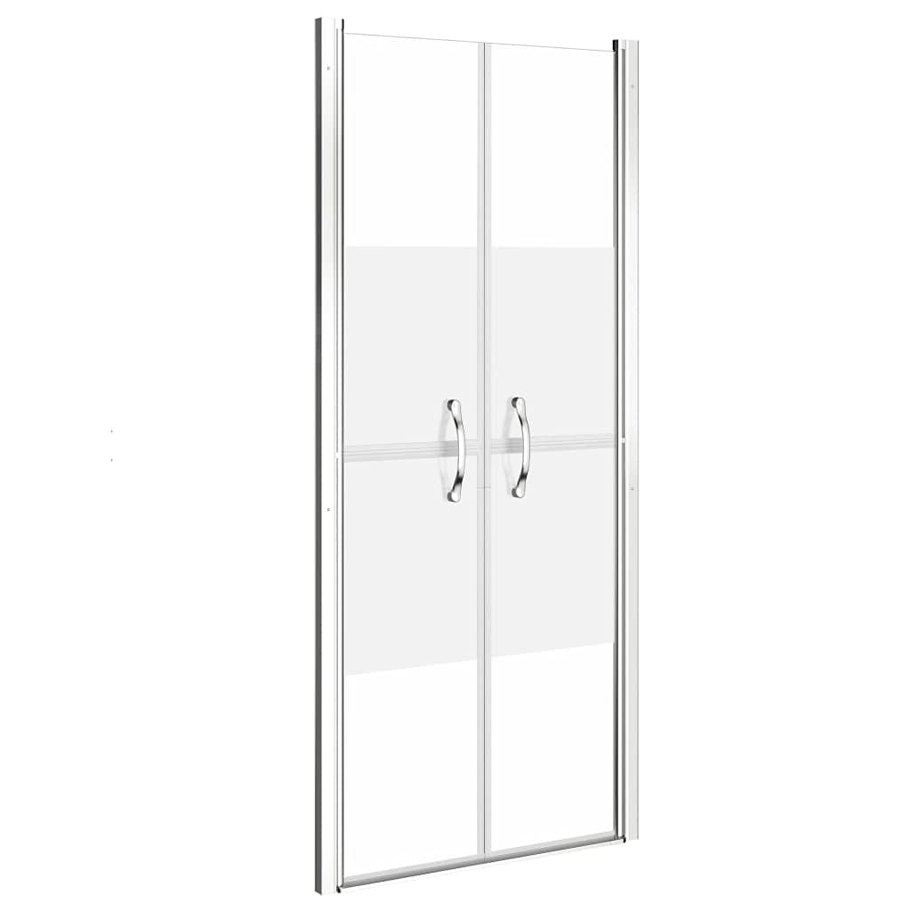 vidaXL Shower Door Enclosure Screen Bath Cabin Shower Cubicle Width Adjustable Bathroom Walk-in Opening Home Indoor Half Frosted ESG 86x190 cm