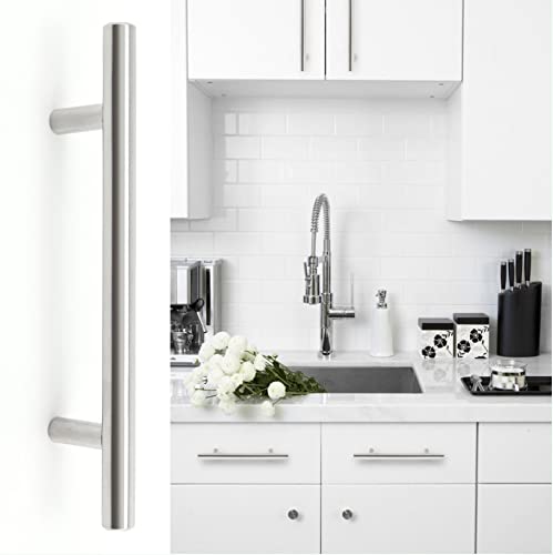 SAMNATE Premium 10 Pack with 4screws Cabinet Handles - 128mm Stylish Kitchen Cupboard & Wardrobe Door Handles - Perfect for Kitchen Furniture & Home Furniture - Durable Kitchen Handles Set - 9