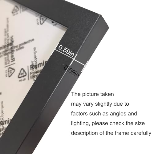 Image of LUCKYLIFE 9x12 Picture Frame Black for Wall Mounting Horizontally or Vertically, 9 x 12 Wall Gallery Poster Photo Frame, 2 Pack