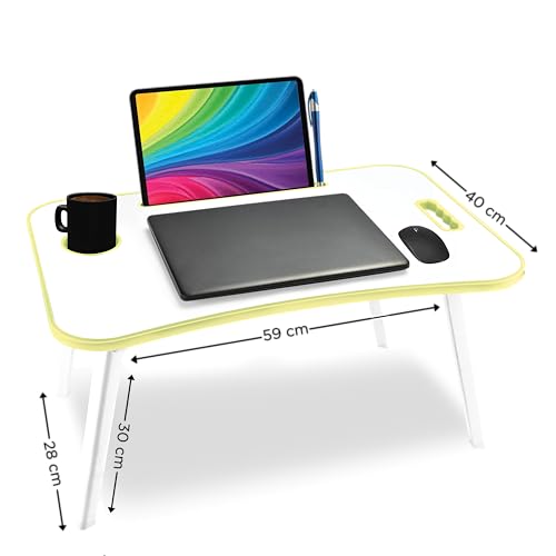 Image of Storio Alloy Steel Multipurpose Table for Home Office Or Writing Desk /Folding Table for School and Study /Convenient Folding Study Table /Adaptable Work-from-Home Table- Green