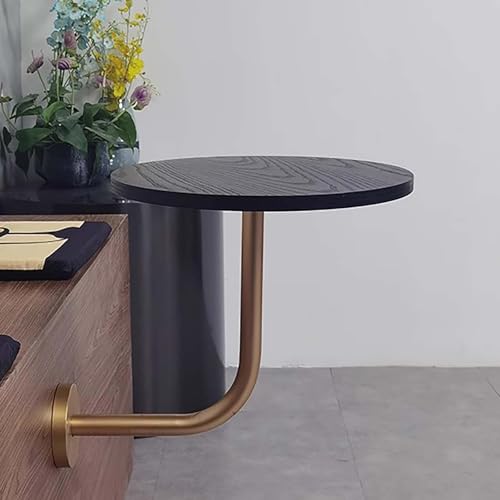 Mesa de bar redonda – Moderna mesa auxiliar de cóctel para bistró, cafetería, pub, elegante diseño de madera, ideal para tiendas de bebidas
