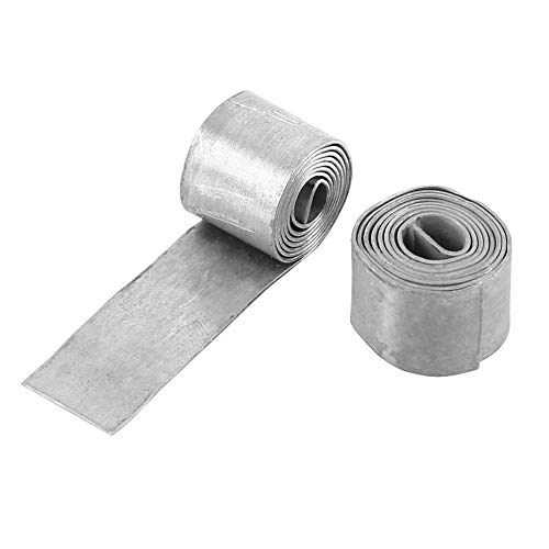 Vbestlife Fishing Sinkers Lead Roll, 5 Rolls 0.6mm Fishing Soft Lead Sheet Fishing Sinkers Clip Tackle Tape Lead Sheet Lead Roll Lead Sheet