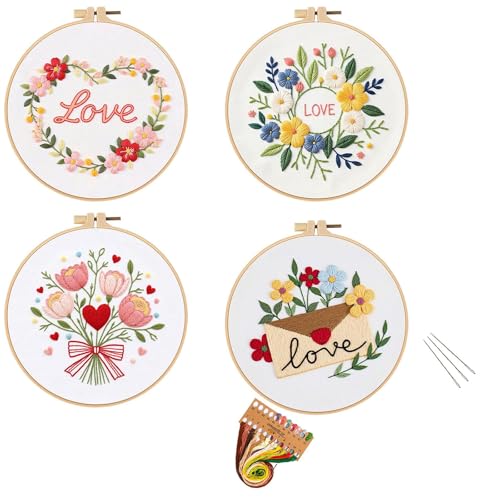 Broderie fleurs tissu stockage pour s'initier aux loisirs créatifs
