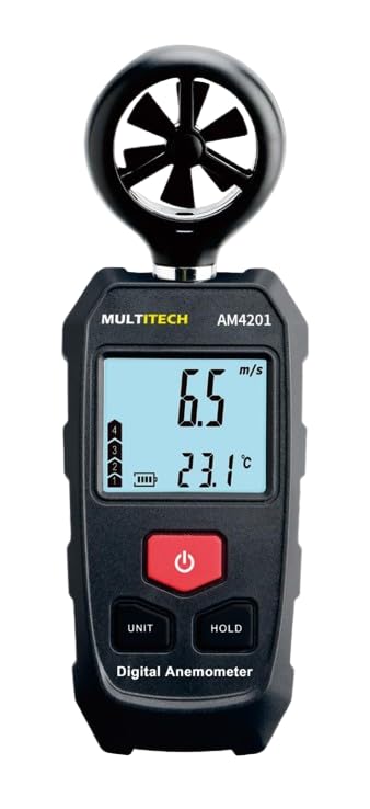 digital anemometer am4201a air velocity meter wind speed gauge with temperature humidity cfm air flow measurement for hvac industrial outdoor use