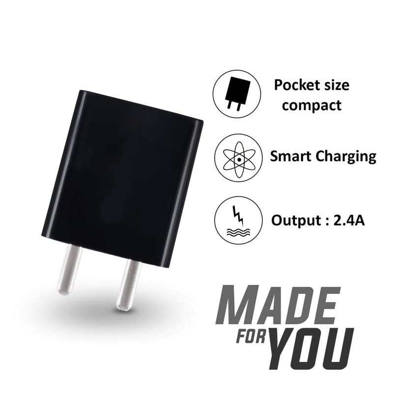 Image of 18W Charger for Tecno Spark 10 5G Original QC Adapter Type C 3.0A High Speed Fast Turbo Charge QC 3.0 Smart with 1m Type-C Charging & Sync Cable (Black, SE.AO5)