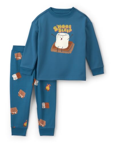 Carter's Boy 2-Piece Fleece PJs, Blue Smores, 3T