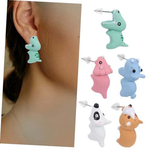 Pendientes de dinosaurio joyas creativas para orejas de mujer 7