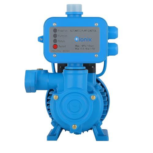 Image of IONIX Pressure Pump | 0.5 HP Booster Pressure Pump For Home With Automatic Controller | Copper Motor For 2-3 Bathrooms, Kitchen & Multi-Outlet Water Supply | Stable Flow For Tap