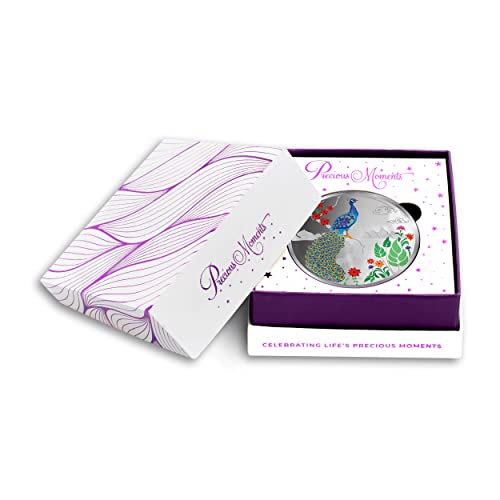 Image of Precious Moments Peacock Rangoli Silver Coin 10 Gram | 20 Gram | 50 Gram | 100 Gram BIS Hallmarked 999 Purity with Gift Box by ACPL