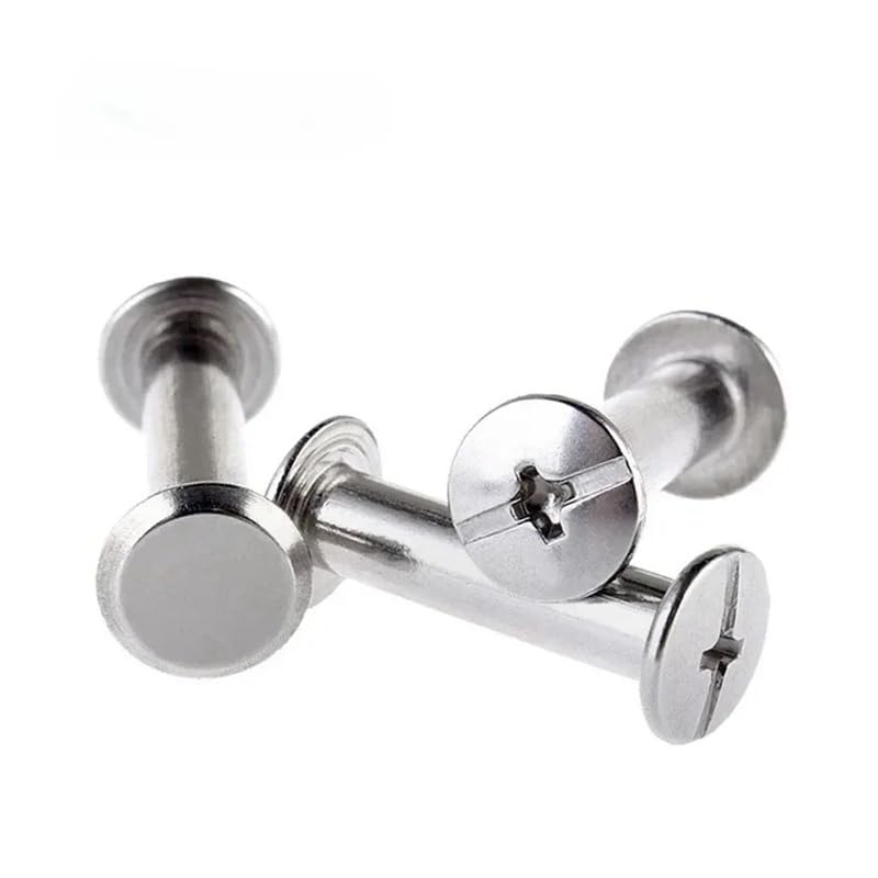 10sets OD 4mm (M3) 4mm(L) 304 Stainless Steel Binding Screw Bag Accounk Photo Album Books Butt Assembling Bolts BGOKIFLWHW