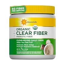 Renew Life Adult Completely Clear Organic Prebiotic Keto Friendly Fiber, Powder, 7 oz. Package May Vary