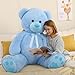 Tezituor Giant Teddy Bear Stuffed Animals Express Your Love, Blue, 5 Feet