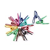 IMIKEYA Lot de 50 Pinces Métalliques de Couleurs Aléatoires Pinces à Linge Cintres pour...