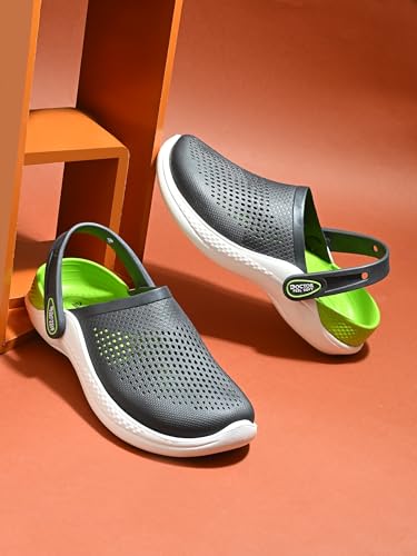 Image of Men EVA Clogs with Adjustable Back Strap | Lightweight Cushioned Footbed | Anti-Slip Sole | Everyday Wear Indoor & Outdoor Sandals for Men
