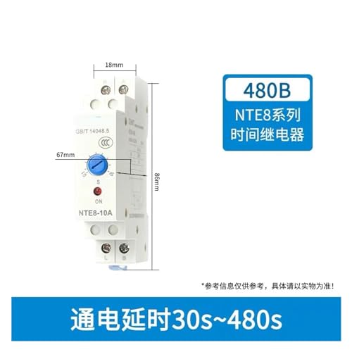 Relais temporisé NTE8-480B AC220V composant rail modulaire