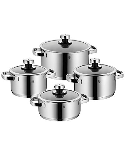 WMF Livo 8 Piece Cookware Set, Large, Silver