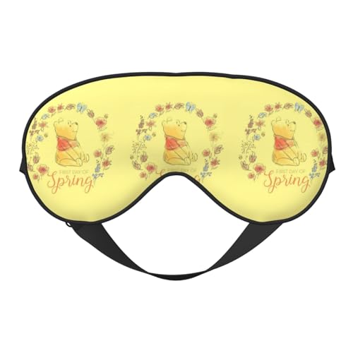 くまのプーさん 睡眠用 遮光 目隠し 可愛い 安眠 快眠 軽量 キャラクターズ グッズ ポーチ付き ケース付き 自由調整可能 子供 男の子 女の子 ds136