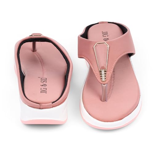 Image of JIG & SID Women & Girls Flip-Flops Slippers Light weight, Soft Footbed, Comfortable & Stylish Wedges Slip On Slipper For Casual Wear & Formal Wear (J S 110645)