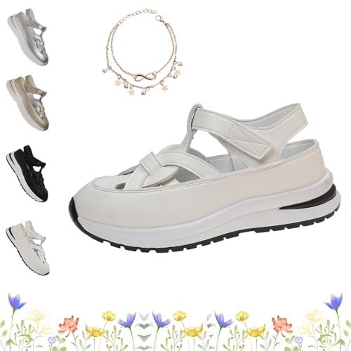 Bomre Shoes, Bomre Orthopedic Sandals for women, Comfortable Anti-Slip Hollow Out Platform Wedge Slip On Orthotic Sneakers with Arch Support