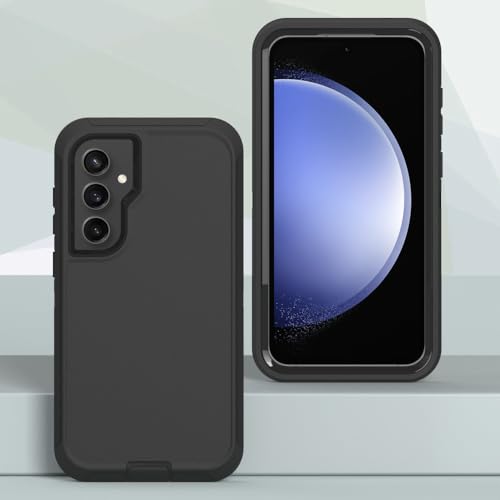 Image of Case for Galaxy S23 FE, Heavy-Duty Tough Rugged Shockproof Drop Protective Cover Cases for Samsung Galaxy S23 FE, Black