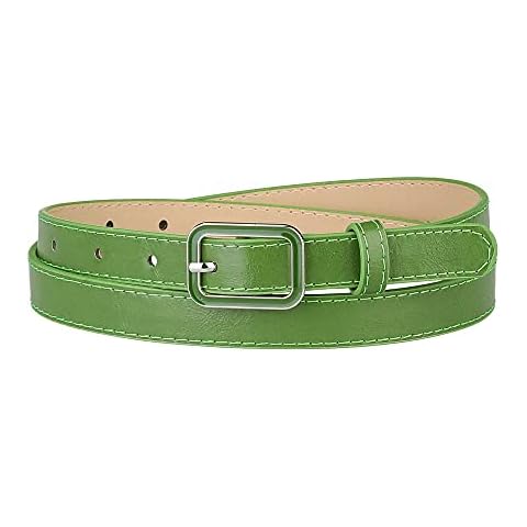 Allegra K Skinny Leather Waist Belt Cover