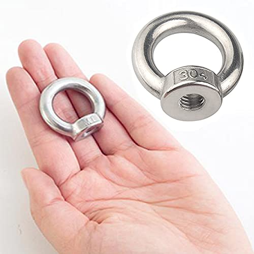 5 Pieces Ring Lifting Eye Nuts Triangle Eye Nut Female Threaded Nut Fastener For M4 Nuts M8 Triangle Eye Nut Lifting Accessories Surface Polishing Silver #TOP4