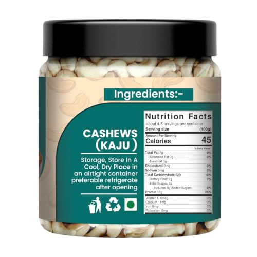 Image of NUTLIX Whole Cashews 250g | Dry Fruits, Kaju, Healthy Snacks | Unsalted Cashew Nuts | Crunchy, Nutritious & Delicious Nuts | Rich in Protein, Magnesium & Phosphorus | Premium Kaju