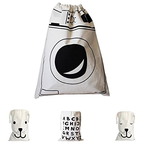 Large Canvas Drawstring Laundry Bag by whatRUeed Cover