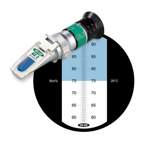 Vee Gee 43005, BX-3 Refractometer, 58-92% Brix, Pack of 3 pcs