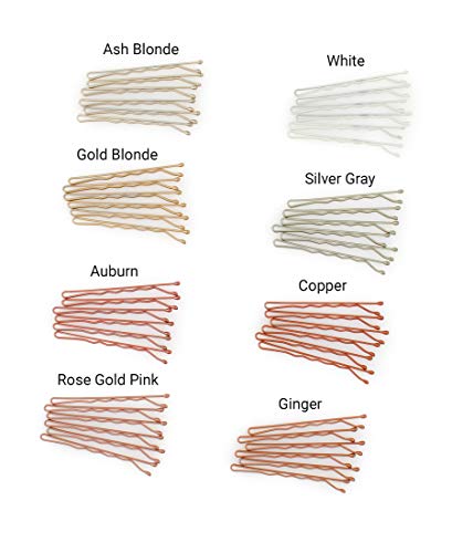 Heliums Gray Silver Bobby Pins, 2 Inch Wavy Hair Pins - 48 Count #TOP3