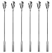 6-Pack - 9" Spoon Spatulas, Polished Stainless Steel, Individually Wrapped - 3/4" Wide End, 5/16" Narrow End