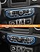 Savadicar Sky Blue Interior Accessories - Infotainment HVAC Climate Control Panel Bezel Trim for 2018-2023 Jeep Wrangler JL JLU 4XE & Gladiator JT - Solid Color Interior Decor Upgrade Option, 1 PC