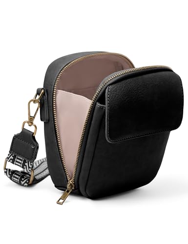 Image of Yarnic Small Crossbody Bag, Vegan Leather Cell Phone Purse for Women, Vintage Wallet Bag with Card Slots