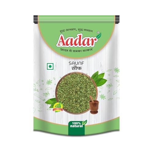 Image of Aadar Spices Whole Fennel Seeds, Aromatic Sabut Saunf for Culinary Delights - No Added Preservatives [Pack of 1, 100 Gms]