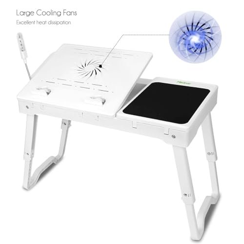 Base ajustable para laptop con ventilador y mouse pad miniatura 7