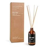 Sweet Water Decor Spa Day Amber Reed Diffuser Set | Jasmine, Sea Salt, Wood, and Cream | Lasts For...