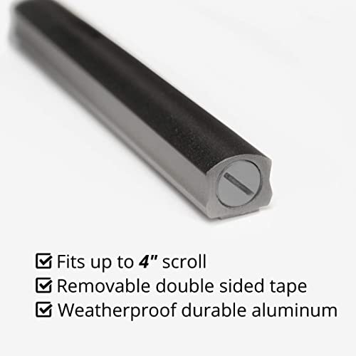 A&S Mezuzot Mezuza Aluminum Waterproof Case Peel & Stick Easy Installation Home Blessing (Black, 6Inch) #TOP4