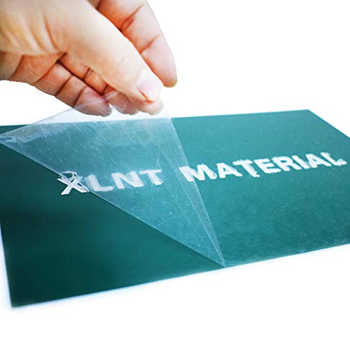 Image of XLNT TECH Engraving Blank Materials ABS Double Color Plastic Sheet, Dark Green /White (7 inch x 11 inch x .040 inch, 12 Pieces) for Interior Signs, Badges.