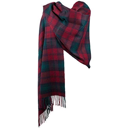 Edinburgh Lambswool Mujer Puro Chal/Chal Disponible en Varios Tartanes - Lindsay, 64.5 inches x 29 inches