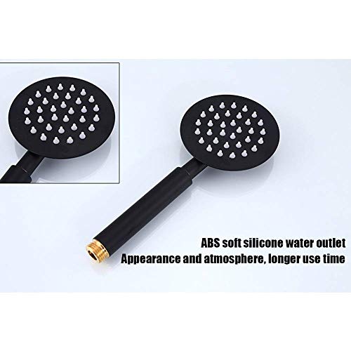 Ensemble de douche rétro noir encastré avec douchette réglable