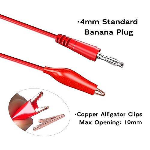 Image of Goupchn Back Probe Kit Banana Plug to Copper Alligator Clip Automotive Test Leads Set with 3 Configurations Back Probe Pins Extended Length Probes for Car Repairing Diagnostic