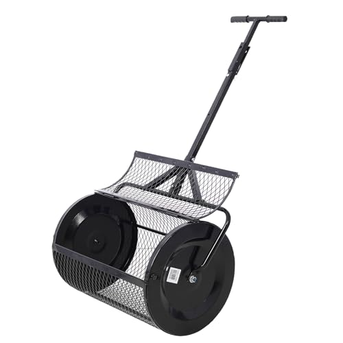 Esparcidor de turba 24" con mango en T para jardín miniatura 1