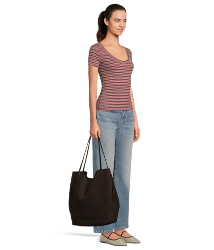 Bolso Shopper Oversized para Mujer en Ante Suave miniatura 2