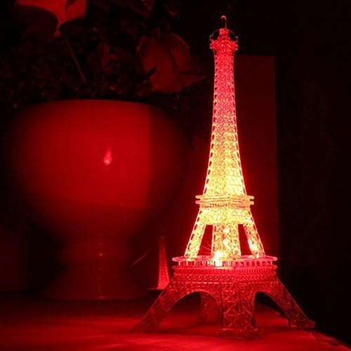 Bluelans 1PC Color Changing Eiffel Tower Desk Bedroom Party Wedding Decorative Lamp LED Night Light